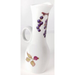 VTG Royal Worcester Evesham Cruet 1961 England Porcelain Grapes Olive NO Stopper